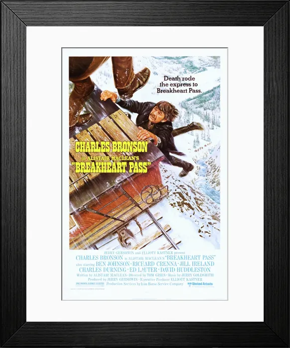 Framed Print : BREAKHEART PASS, US poster art, Charles Bronson, 1975 Framed Print : BREAKHEART PASS, US poster art, Charles Bronson, 1975