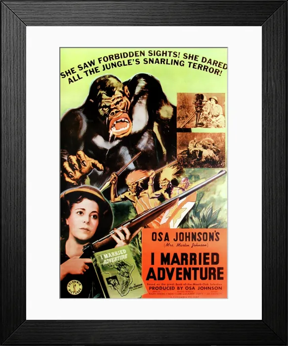 Framed Print : I MARRIED ADVENTURE, bottom left: Osa Johnson, 1940