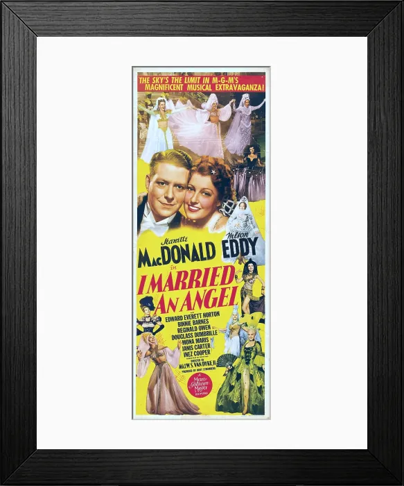 Framed Print : I MARRIED AN ANGEL, center from left: Jeanette MacDonald, Nelson Eddy, 1942