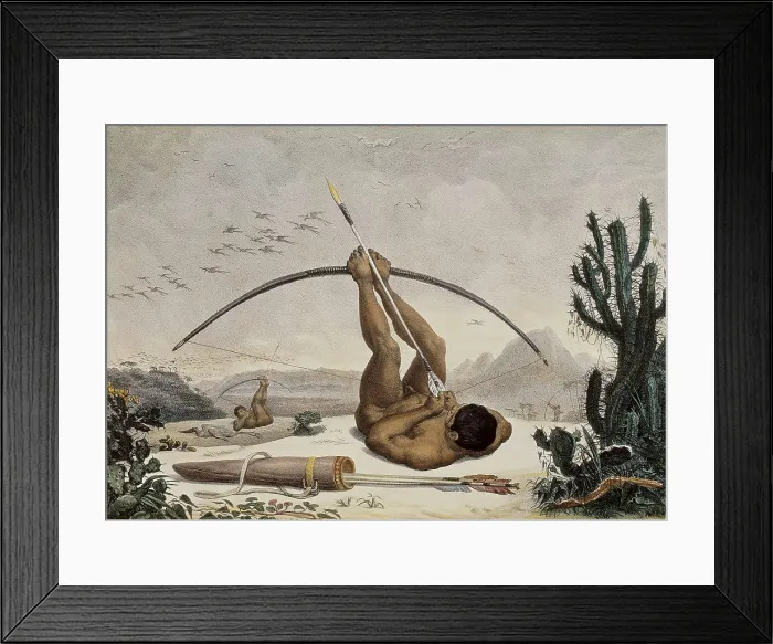 Framed Print : DEBRET, Jean Baptiste (1768-1848). A Colourful and Historic Journey to Brazil. 1839. Cabocle (civilized Indian). Litography. AISA / Everett Collection**US SALES ONLY**