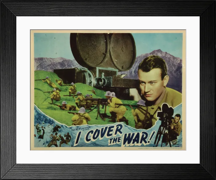 Framed Print : I COVER THE WAR, John Wayne, 1937
