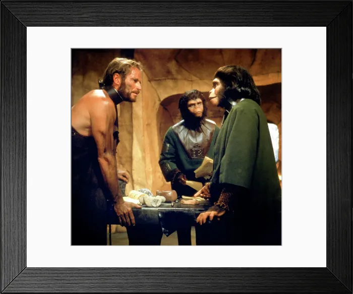 Framed Print : PLANET OF THE APES, Charlton Heston, Roddy McDowall, Kim Hunter, 1968. TM and Copyright 20th Century Fox Film Corp. All rights reserved. Courtesy: Everett Collection