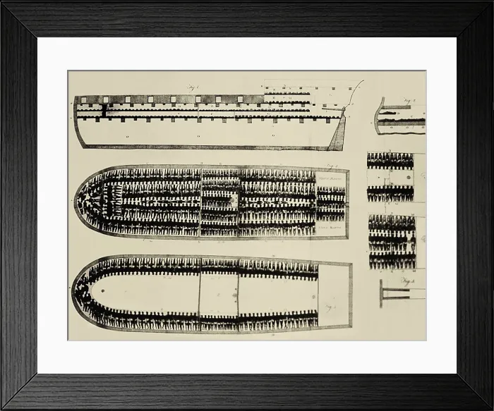 Framed Print : Slave ship. Painting; Engraving. AISA / Everett Collection**US SALES ONLY**
