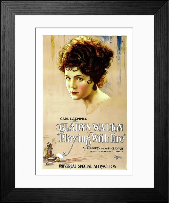 Framed Print : PLAYING WITH FIRE, Gladys Walton, 1921