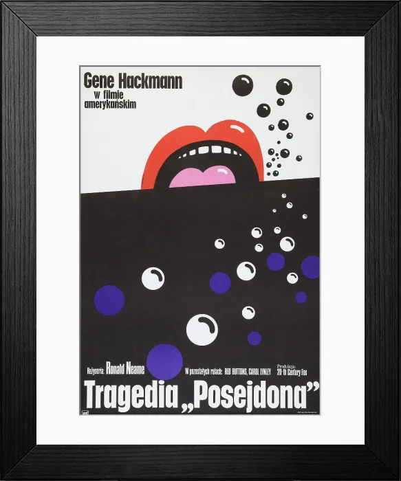 Framed Print : THE POSEIDON ADVENTURE, (aka TRAGEDIA POSEJDONA), Polish poster, 1972