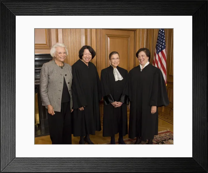 Framed Print : The four women who have served on the Supreme Court of the United States