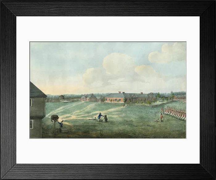 Framed Print : THE ESPLANADE, FORT GEORGE IN UPPER CANADA, by Edward Walsh, June, 1805 Framed Print : THE ESPLANADE, FORT GEORGE IN UPPER CANADA, by Edward Walsh, June, 1805