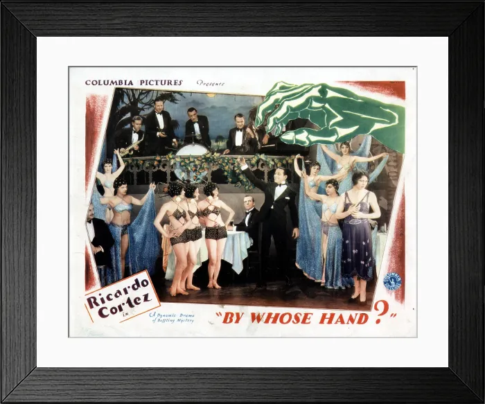 Framed Print : BY WHOSE HAND?, Ricardo Cortez, (arm raised), 1927 Framed Print : BY WHOSE HAND?, Ricardo Cortez, (arm raised), 1927