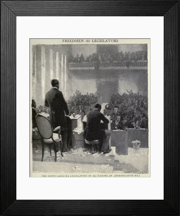 Framed Print : South Carolina legislature passing an appropriation bill during the Reconstruction era Framed Print : South Carolina legislature passing an appropriation bill during the Reconstruction era