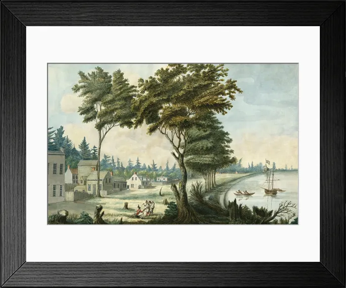 Framed Print : YORK (TORONTO) THE INTENDED CAPITOL OF UPPER CANADA, by Edward Walsh, 1803. York was named the permanent capital of British Upper Canada in 1796
