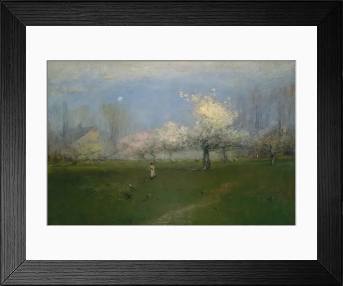 Framed Print : SPRING BLOSSOMS, MONTCLAIR, NEW JERSEY, by George Inness, 1891, American painting, oil on canvas