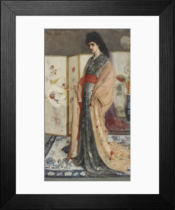 Framed Print : The Princess from the Land of Porcelain, 1865, by James McNeill Whistler, 1834-1903, American painting, oil on canvas