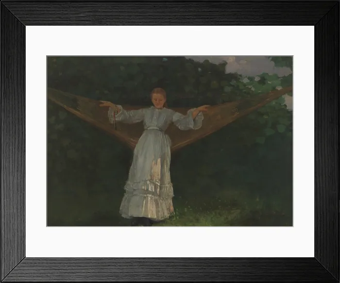 Framed Print : Summer Afternoon, 1872, by Winslow Homer, 1836-1910, American, realist painting, oil on canvas Framed Print : Summer Afternoon, 1872, by Winslow Homer, 1836-1910, American, realist painting, oil on canvas