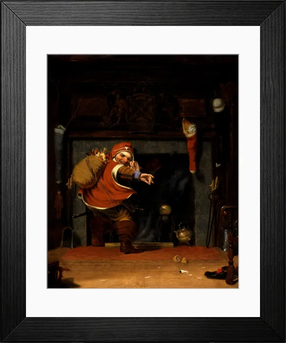 Framed Print : St. Nicholas, 1837, by Robert Walter Weir, 1803-1889, American painting, oil on wood. Clement Moore wrote a poem A Visit from St. Nicholas 1822, which associated St Framed Print : St. Nicholas, 1837, by Robert Walter Weir, 1803-1889, American painting, oil on wood. Clement Moore wrote a poem A Visit from St. Nicholas 1822, which associated St