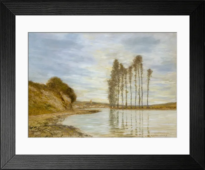 Framed Print : VIEW ON THE SCENE: HARP OF THE WINDS, by Homer Dodge Martin, 1893-95, American oil painting. This was painted during the artist's ten years in France from 1895-96