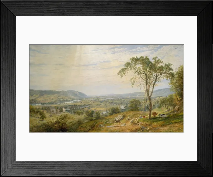 Framed Print : THE VALLEY OF WYOMING, by Jasper Francis Cropsey, 1865, American painting, oil on canvas