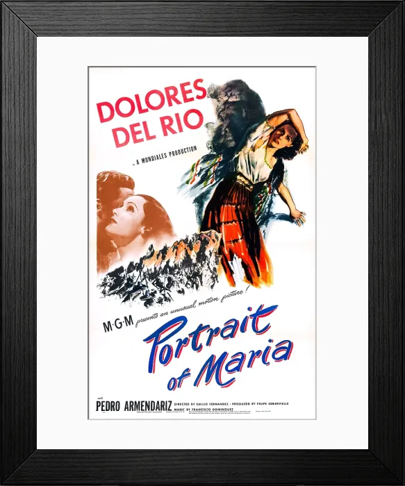 Framed Print : PORTRAIT OF MARIA, (aka MARIA CANDELARIA), US poster, Dolores Del Rio (right), 1944 Framed Print : PORTRAIT OF MARIA, (aka MARIA CANDELARIA), US poster, Dolores Del Rio (right), 1944