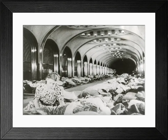 Framed Print : Moscow's subway stations were built for their possible use as air raid shelters. Civilians sleep in a underground station during the Battle of Moscow from Oct. 1941 to Jan Framed Print : Moscow's subway stations were built for their possible use as air raid shelters. Civilians sleep in a underground station during the Battle of Moscow from Oct. 1941 to Jan