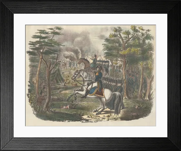 Framed Print : Battle of St. Clair's Defeat, (aka Battle of a Thousand Slain) on Nov. 3, 1792. Major General Arthur St
