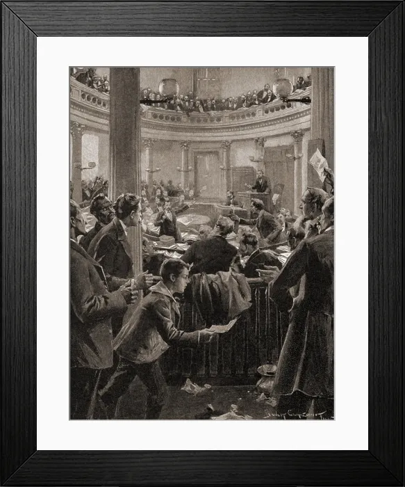 Framed Print : The Mississippi Senate passes a resolution asking for federal military assistance after the White League attack on Vicksburg, winter 1874-75