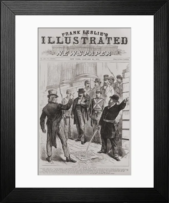 Framed Print : Image on the front page of Frank Leslie's Illustrated Newspaper, Jan