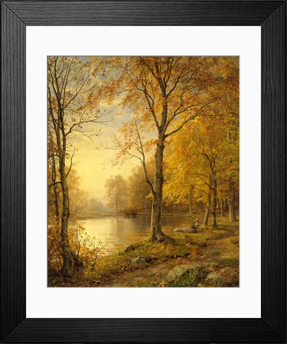 Framed Print : INDIAN SUMMER, by William Trost Richards, 1875, American painting, oil on canvas Framed Print : INDIAN SUMMER, by William Trost Richards, 1875, American painting, oil on canvas