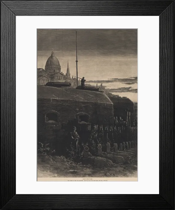 Framed Print : HOLD THE FORT, the Spirit of the War Revived, The War Was Not, and Shall Not Be a Failure, by Thomas Nast, in Harper's Weekly, Oct. 7, 1876