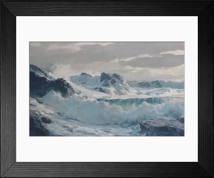 Framed Print : WILD WEATHER, by Frederick J. Waugh, 1930, American painting, oil on wood panel Framed Print : WILD WEATHER, by Frederick J. Waugh, 1930, American painting, oil on wood panel