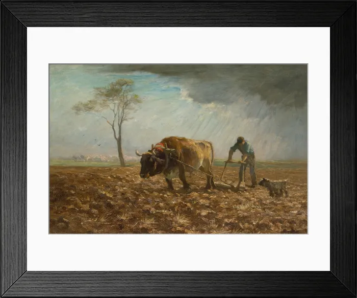 Framed Print : THE HARROWER, by Horatio Walker, 1890-95, Canadian painting, oil on canvas. He traveled to France when he was 22