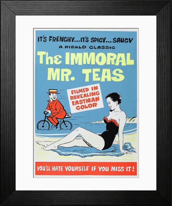 Framed Print : THE IMMORAL MR. TEAS, US poster, far left: Bill Teas, 1959