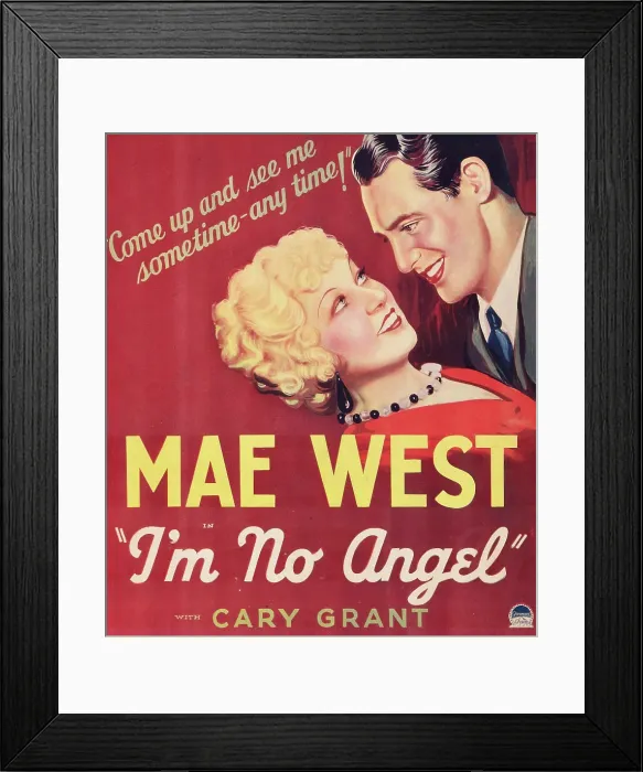 Framed Print : I'M NO ANGEL, l-r: Mae West, Cary Grant on window card, 1933 Framed Print : I'M NO ANGEL, l-r: Mae West, Cary Grant on window card, 1933