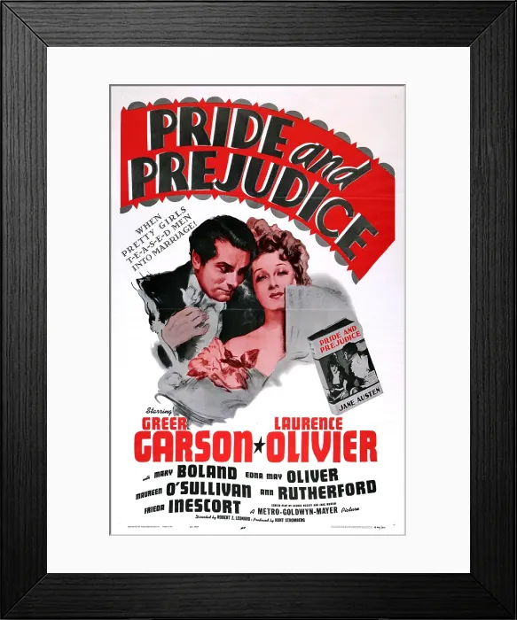 Framed Print : PRIDE AND PREJUDICE, Laurence Olivier, Greer Garson, 1940 Framed Print : PRIDE AND PREJUDICE, Laurence Olivier, Greer Garson, 1940
