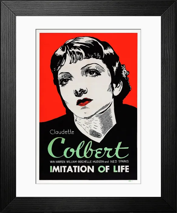 Framed Print : IMITATION OF LIFE, US poster art, Claudette Colbert, 1934
