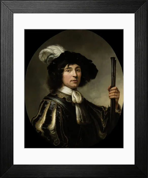 Framed Print : Portrait of a Young Man, by Aelbert Cuyp, 1640-60, Dutch painting, oil on panel