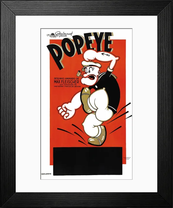 Framed Print : POPEYE, stock Brazilian poster, 1937 Framed Print : POPEYE, stock Brazilian poster, 1937