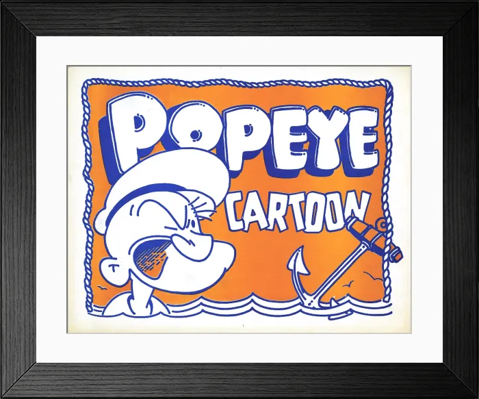 Framed Print : Popeye, ca. 1940s