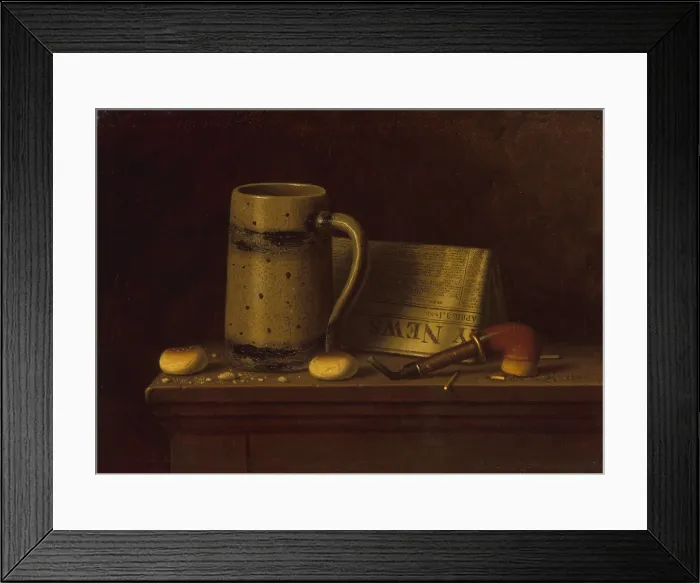 Framed Print : NEW YORK DAILY NEWS, by William Michael Harnett, 1888, American painting, oil on wood Framed Print : NEW YORK DAILY NEWS, by William Michael Harnett, 1888, American painting, oil on wood