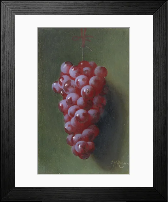 Framed Print : STILL LIFE WITH GRAPES, by Carducius Plantagenet Ream, c. 1870-90, American painting, oil on canvas Framed Print : STILL LIFE WITH GRAPES, by Carducius Plantagenet Ream, c. 1870-90, American painting, oil on canvas