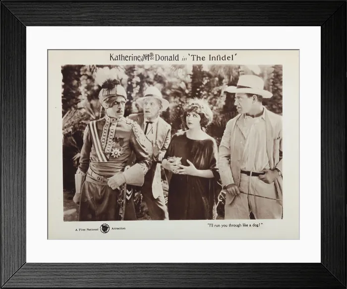Framed Print : THE INFIDEL, lobbycard, from left: Boris Karloff, Joseph J. Dowling, Katherine MacDonald, Robert Ellis, 1922 Framed Print : THE INFIDEL, lobbycard, from left: Boris Karloff, Joseph J. Dowling, Katherine MacDonald, Robert Ellis, 1922