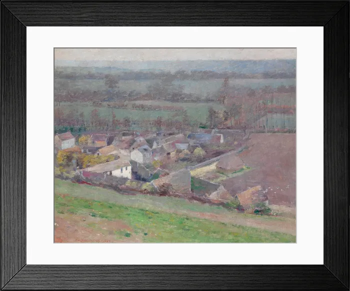 Framed Print : A BIRDS EYE VIEW, by Theodore Robinson, 1889, American painting, oil on canvas Framed Print : A BIRDS EYE VIEW, by Theodore Robinson, 1889, American painting, oil on canvas