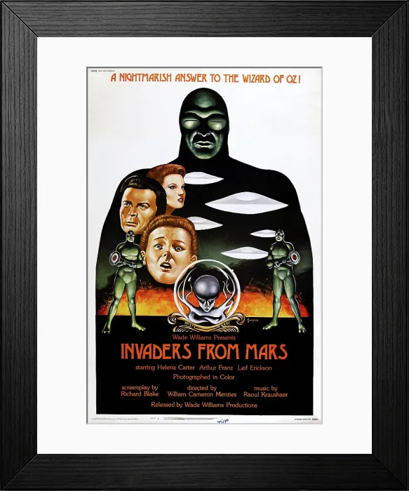 Framed Print : INVADERS FROM MARS, US re-issue poster, from top: Helena Carter, Arthur Franz, Jimmy Hunt, 1953, TM & Copyright 20th Century Fox Film Corp. / courtesy Everett Collection Framed Print : INVADERS FROM MARS, US re-issue poster, from top: Helena Carter, Arthur Franz, Jimmy Hunt, 1953, TM & Copyright 20th Century Fox Film Corp. / courtesy Everett Collection