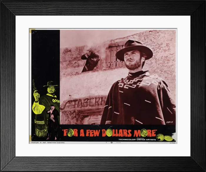 Framed Print : FOR A FEW DOLLARS MORE, (aka PER QUALCHE DOLLARO IN PIU), Clint Eastwood, 1965 Framed Print : FOR A FEW DOLLARS MORE, (aka PER QUALCHE DOLLARO IN PIU), Clint Eastwood, 1965