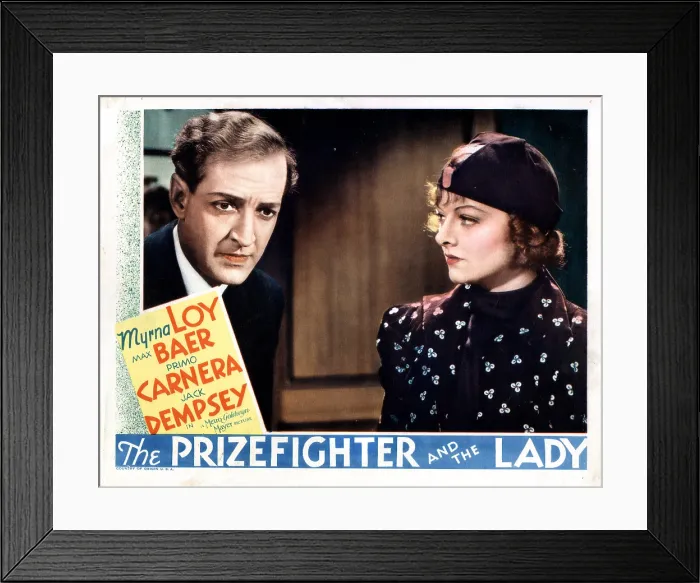 Framed Print : THE PRIZEFIGHTER AND THE LADY, from left, Otto Kruger, Myrna Loy, 1933