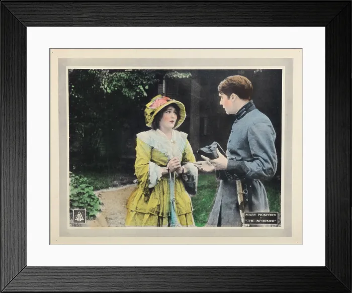 Framed Print : THE INFORMER, from left, Mary Pickford, Harry Carey, Sr. 1912