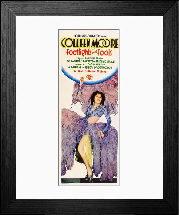 Framed Print : FOOTLIGHTS AND FOOLS, Colleen Moore on insert poster, 1929