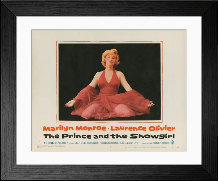 Framed Print : THE PRINCE AND THE SHOWGIRL, lobbycard, Marilyn Monroe, 1956