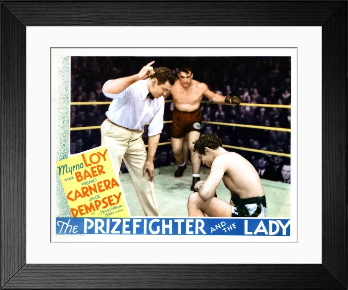 Framed Print : THE PRIZEFIGHTER AND THE LADY, from left, Larry McGrath, Primo Carnera, Max Baer, 1933 Framed Print : THE PRIZEFIGHTER AND THE LADY, from left, Larry McGrath, Primo Carnera, Max Baer, 1933