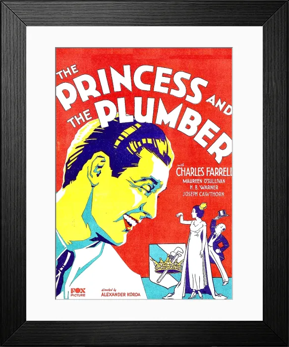 Framed Print : THE PRINCESS AND THE PLUMBER, left: Charles Farrell on window card, 1930, TM and Copyright 20th Century Fox Film Corp. All rights reserved. / courtesy Everett Collection