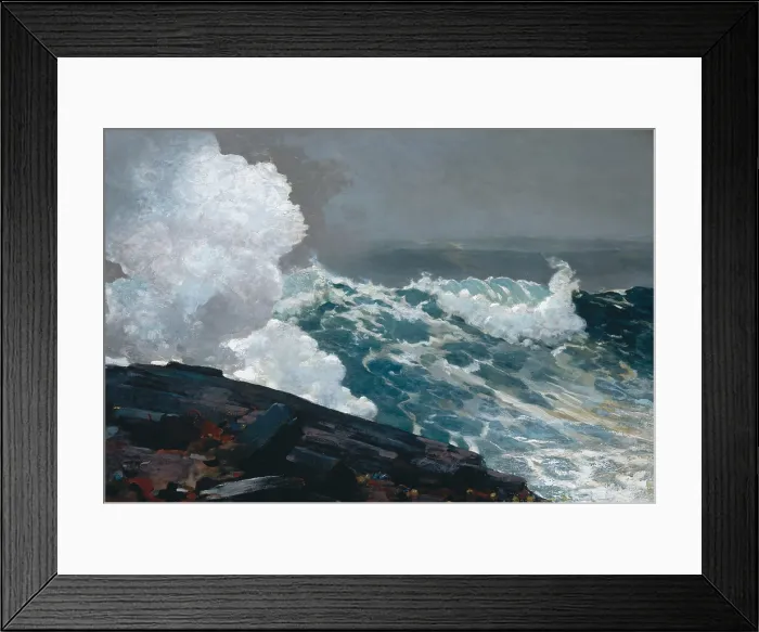 Framed Print : NORTHEASTER, by Winslow Homer, 1895-1901, American painting, oil on canvas