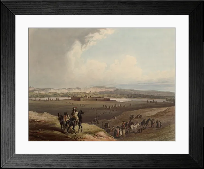 Framed Print : Fort Union Trading Post was built on the Missouri River by John Jacob Astors American Fur Company in 1828 near the present-day border of Montana and North Dakota